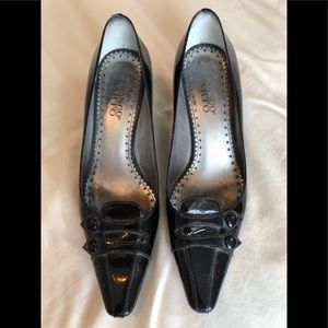 Franco Sarto Black Patent Pumps